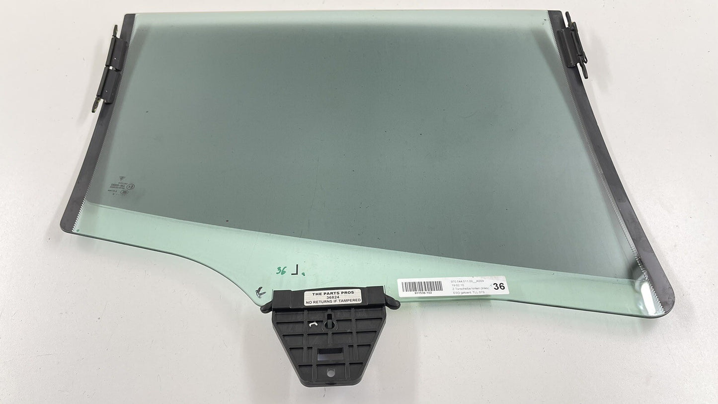 10-16 PORSCHE PANAMERA DRIVER LEFT REAR DOOR GLASS WINDOW 97054451100 OEM