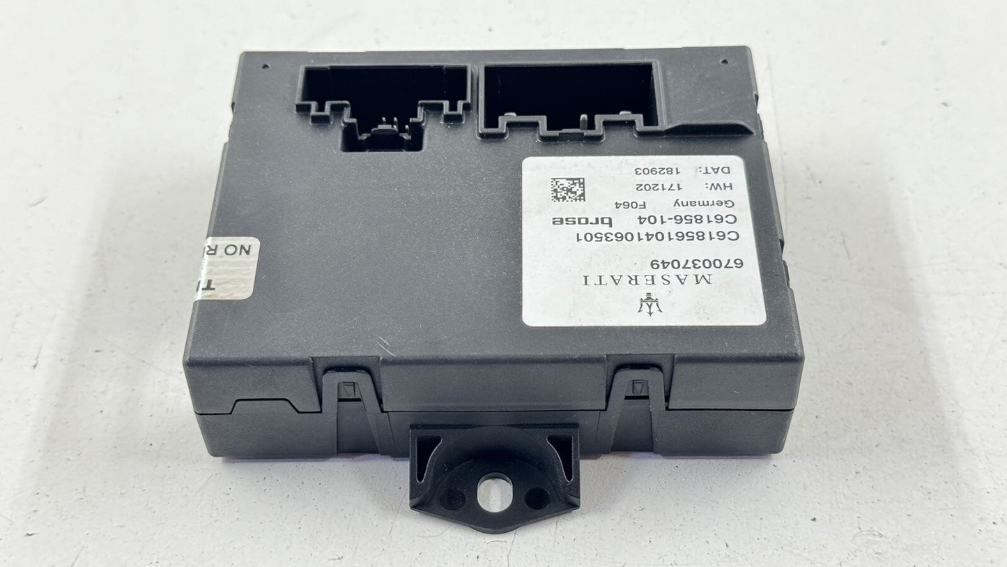 14-23 MASERATI GHIBLI TRUNK HANDS FREE RELEASE OPEN CONTROL MODULE 670037049 OEM