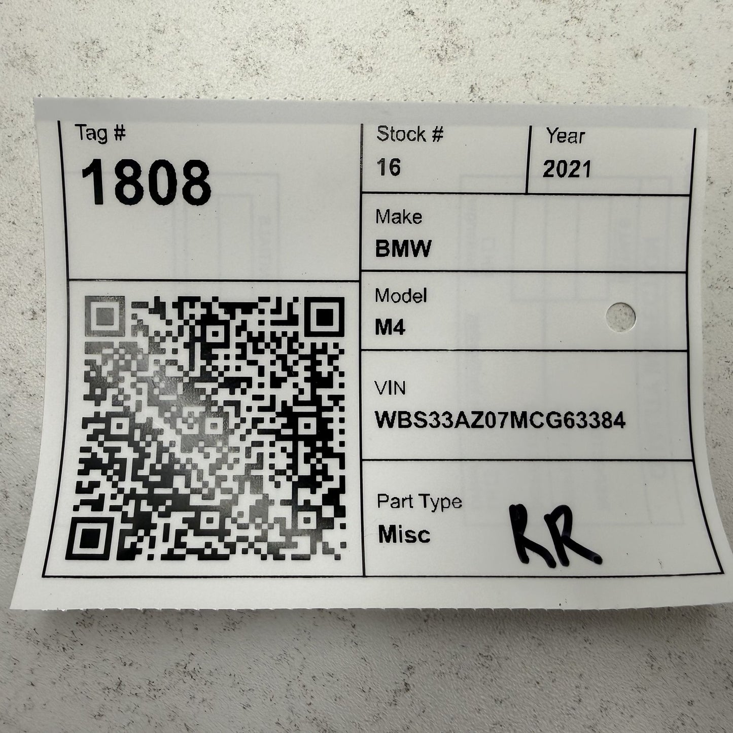 2021-2026 BMW M4 G82 G83 Passenger Right Rear Blind Spot Radar Sensor OEM