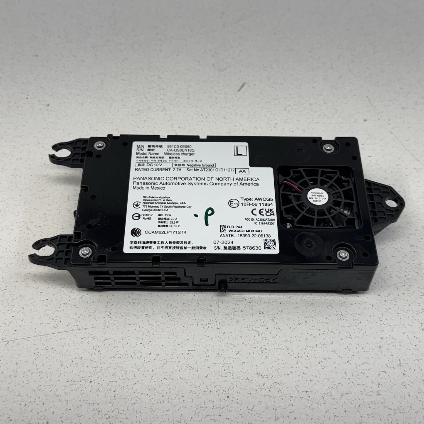 25-25 Toyota Camry Center Console Wireless Charger Phone Charging Pad OEM