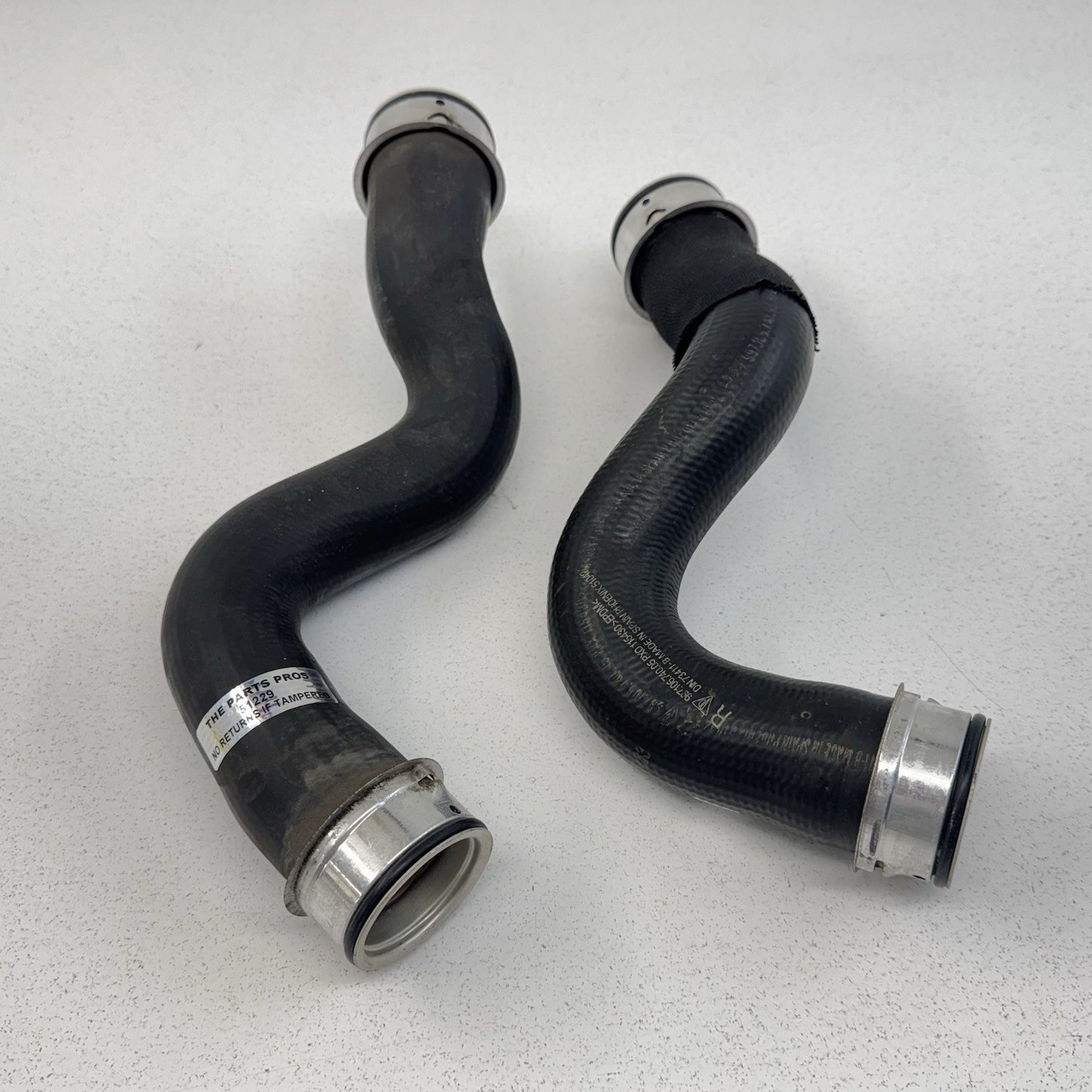 05-08 Porsche 911 997 Engine Coolant Pipe Hose W/ Adapter Sleeve Set OEM