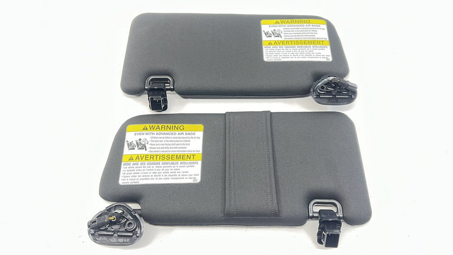 15-21 SUBARU WRX STI LEFT & RIGHT SUNVISOR SUN VISOR SHADE PAIR BLACK OEM