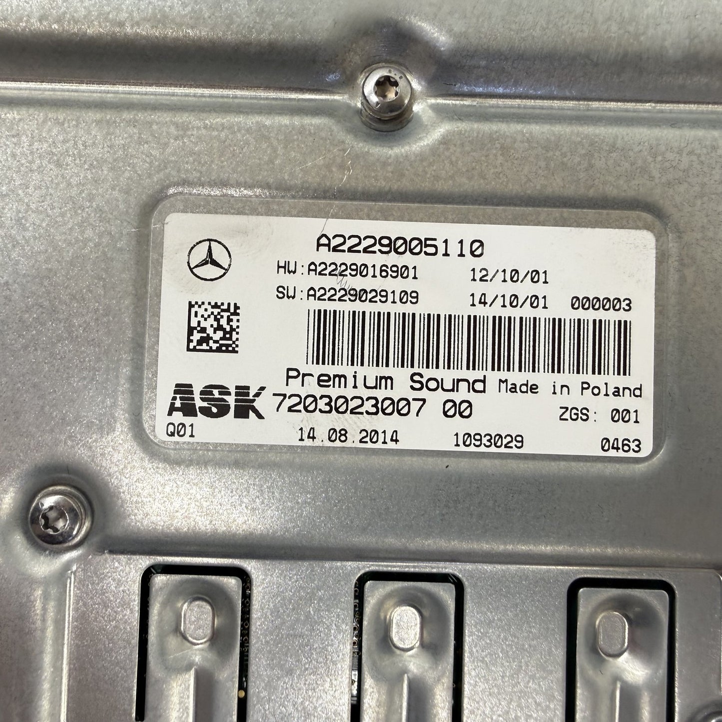 2014-2017 Mercedes-Benz S550 W222 Burmester Radio Audio Sound Amplifier Amp OEM