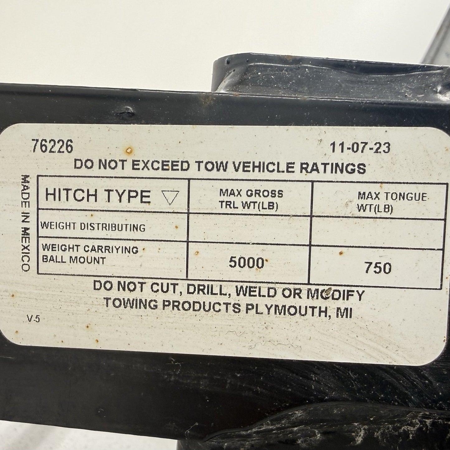 18-24 BMW G01 G02 X3 X4 Rear Bumper Lower Trailer Hitch Tow Bar DrawTite 76226