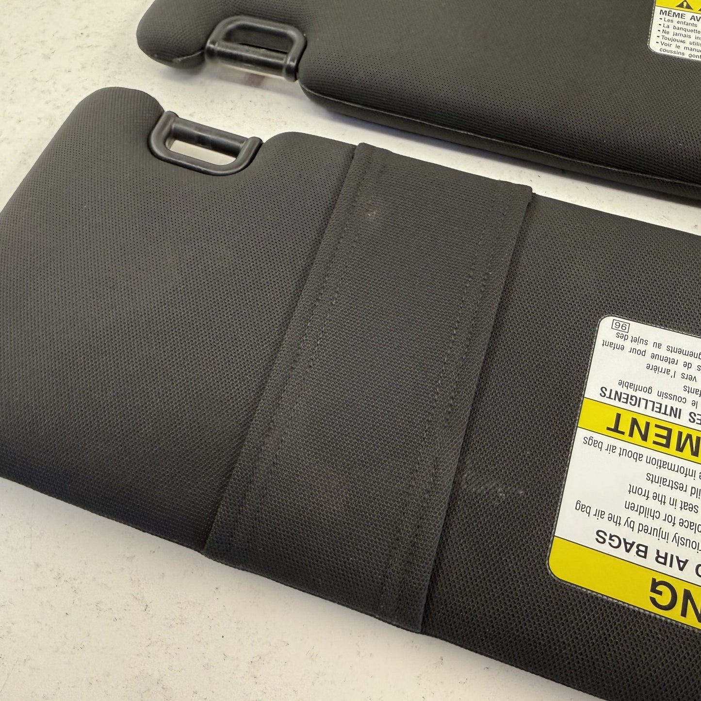 2015-2021 Subaru WRX STI Sunvisor Sun Visor Shade Pair Left &amp; Right Black OEM