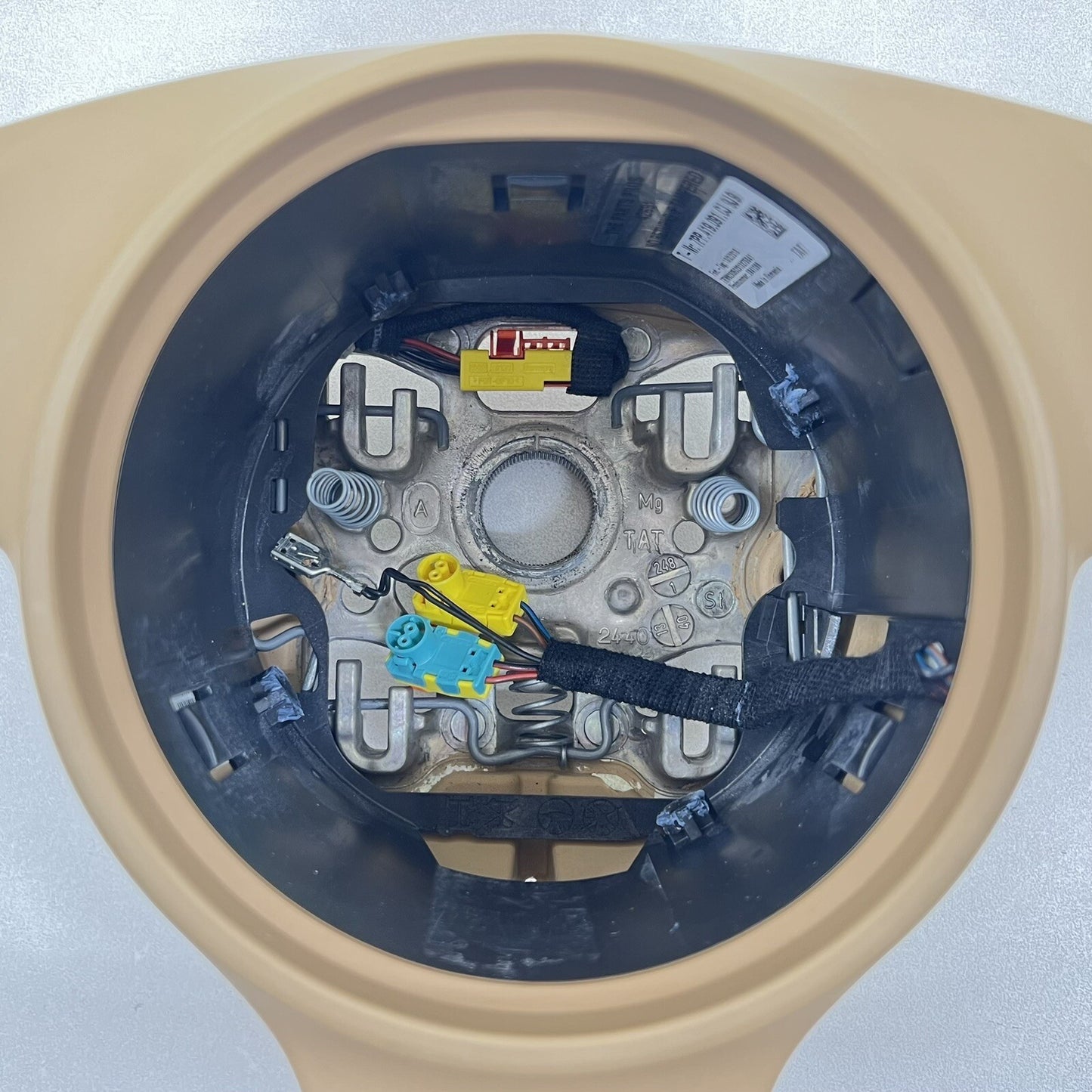 10-16 Porsche Panamera Driver Steering Wheel W/ Paddle Shifters Luxor Beige OEM