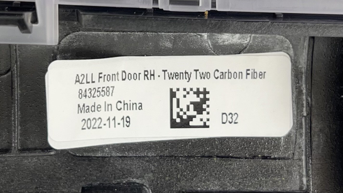 22-24 Cadillac CT5 V Blackwing Carbon Fiber Door Panel & Dash Trim Set OEM