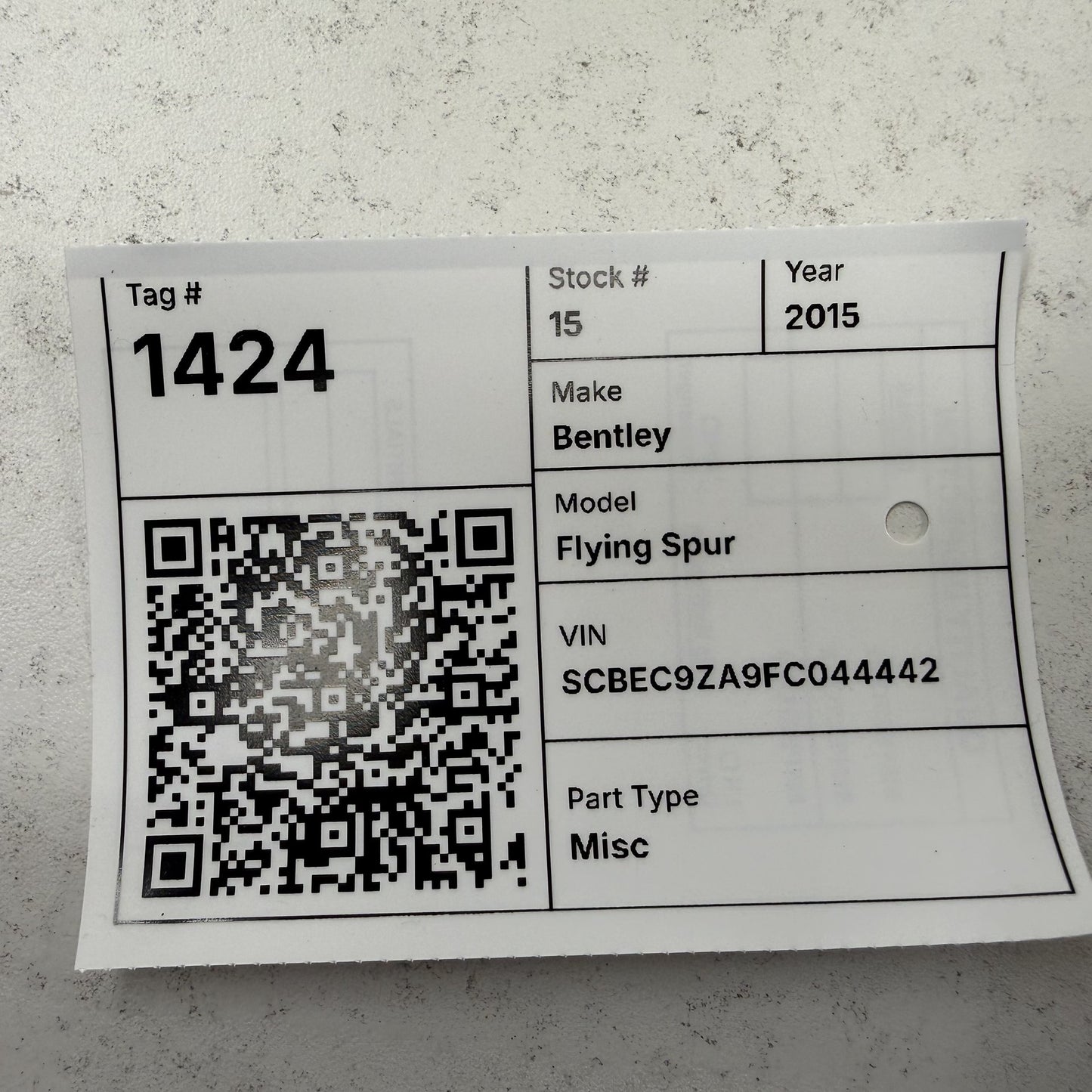 2014-2018 Bentley Flying Spur Energy Management Control Module 3W3915181B OEM