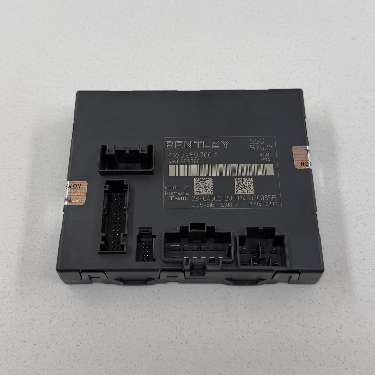 14-18 Bentley Flying Spur Seat Control Module Backrest Adjustment 4W0959760A OEM