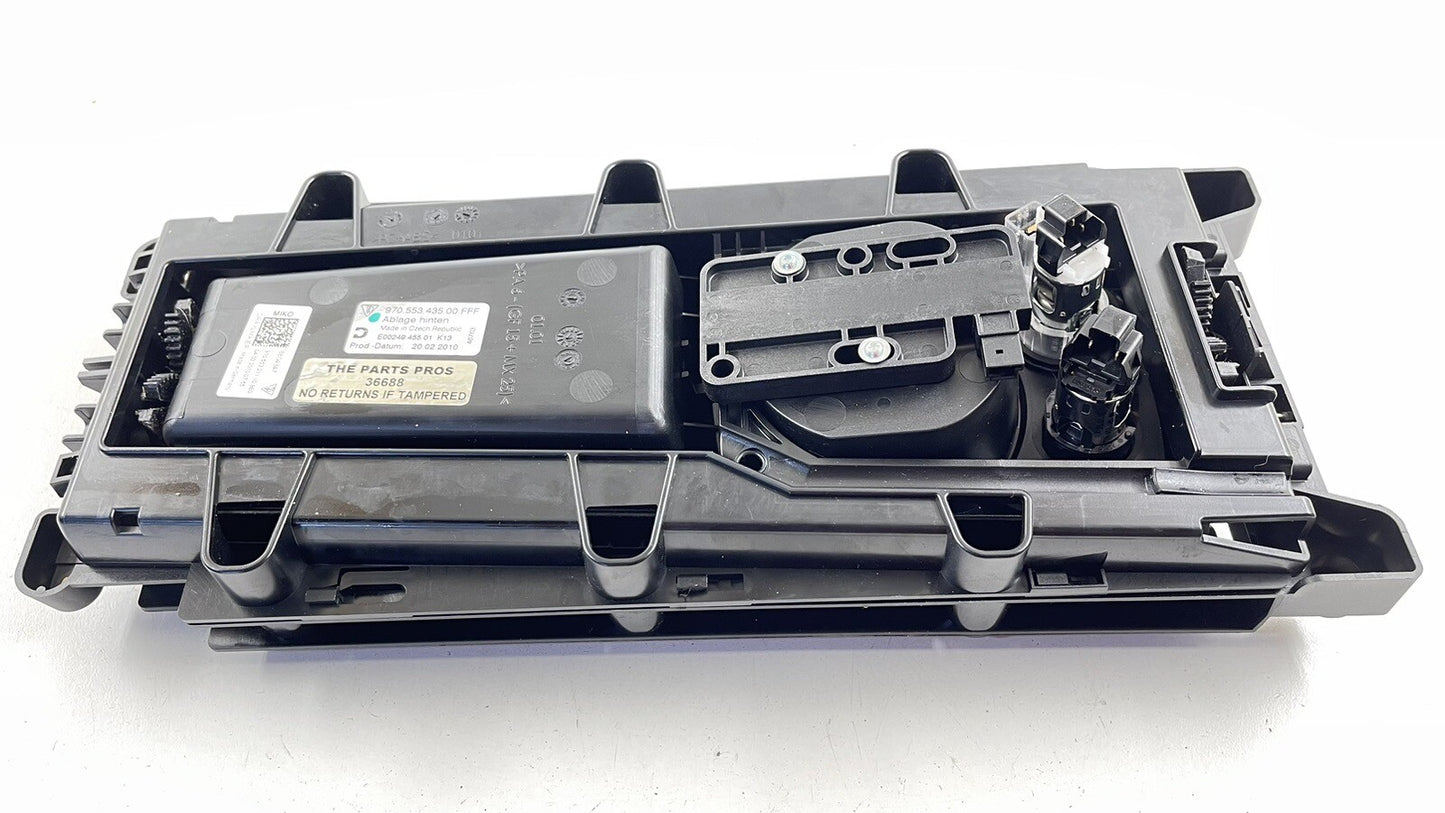 10-16 PORSCHE PANAMERA REAR CONSOLE CUP HOLDER STORAGE COMPARTMENT TRIM OEM