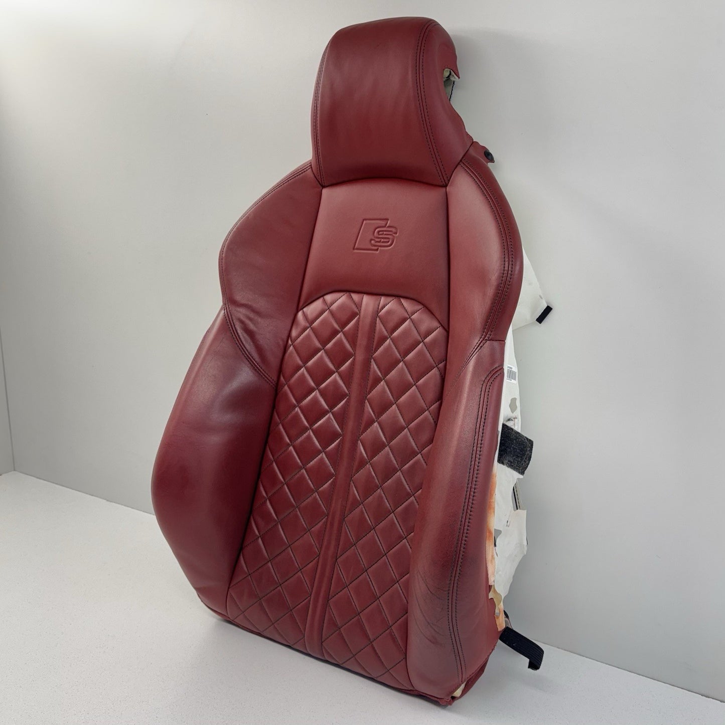 18-24 Audi S4 S5 Driver Left Front Sport Seat Upper Cushion Magma Red OEM
