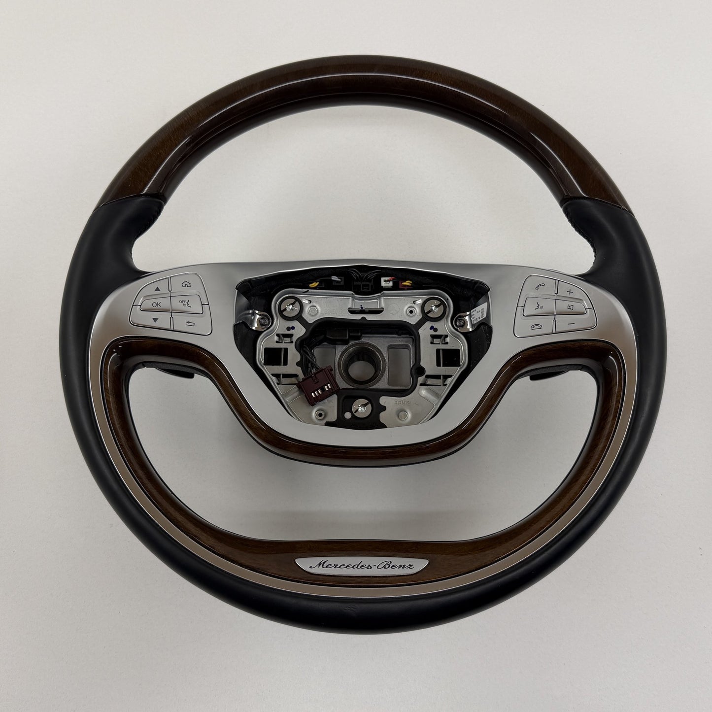 2014-2017 Mercedes-Benz S550 W222 Wood Steering Wheel Paddle Shifters Heated OEM