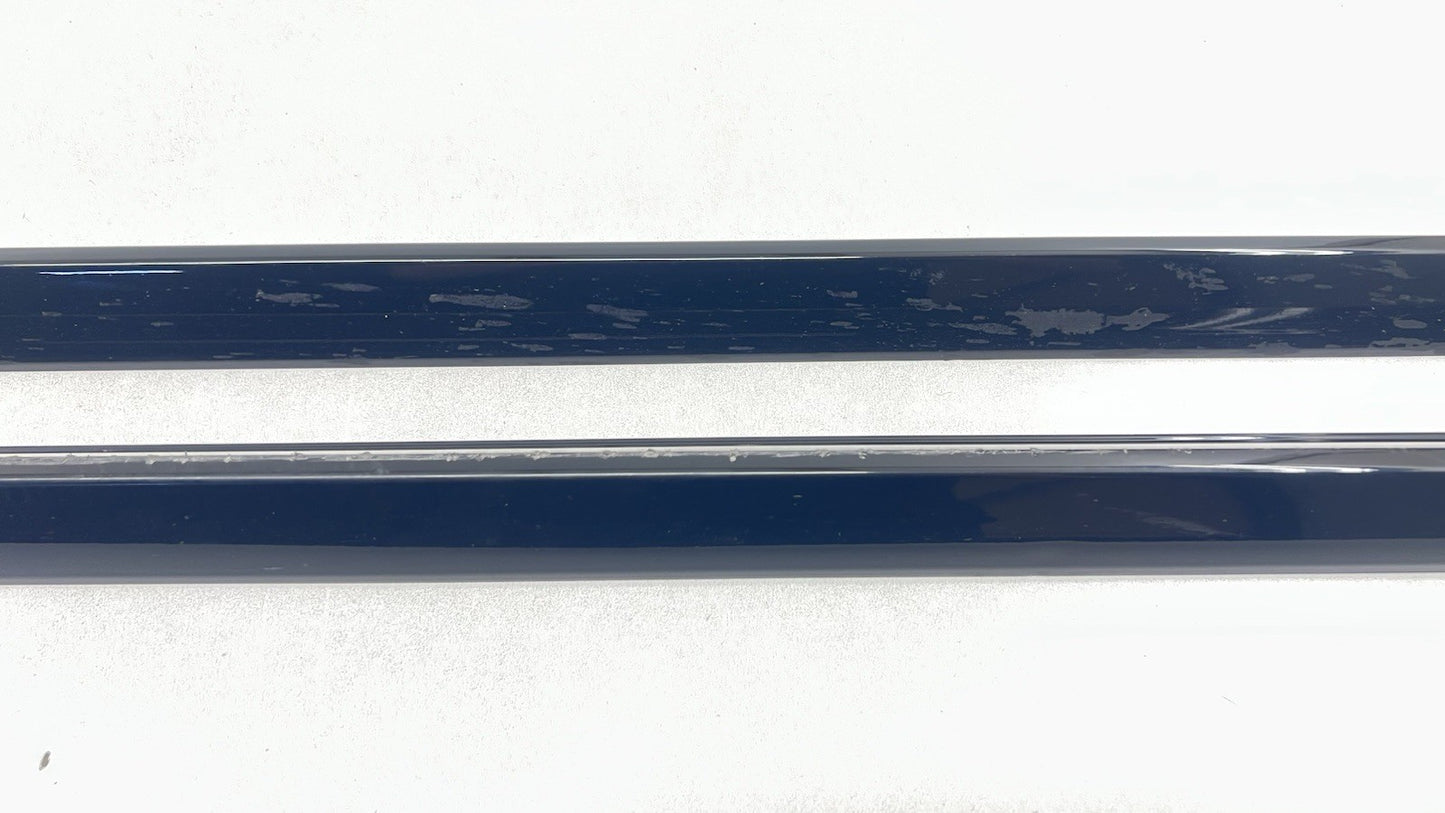 18-24 AUDI A4 S-LINE LEFT AND RIGHT SIDE SKIRT ROCKER PANEL EXTENSION PAIR OEM
