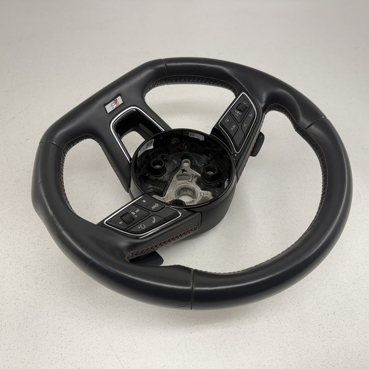 18-19 Audi A4 S4 A5 S5 Flat Bottom Steering Wheel W/ Paddle Shifters Black OEM