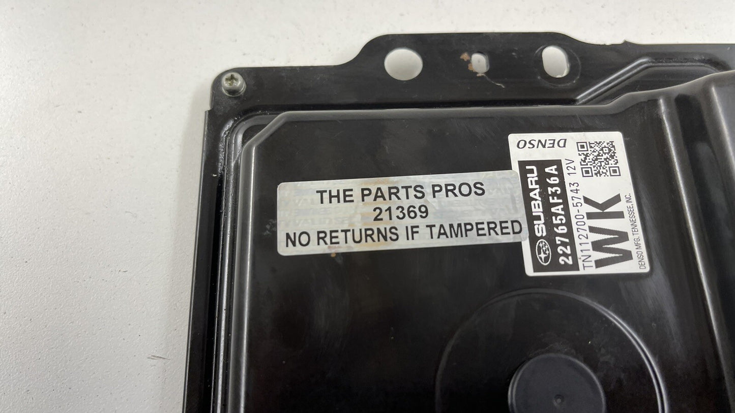2015 SUBARU OUTBACK ECU ECM ENGINE CONTROL MODULE UNIT 22765AF36A OEM