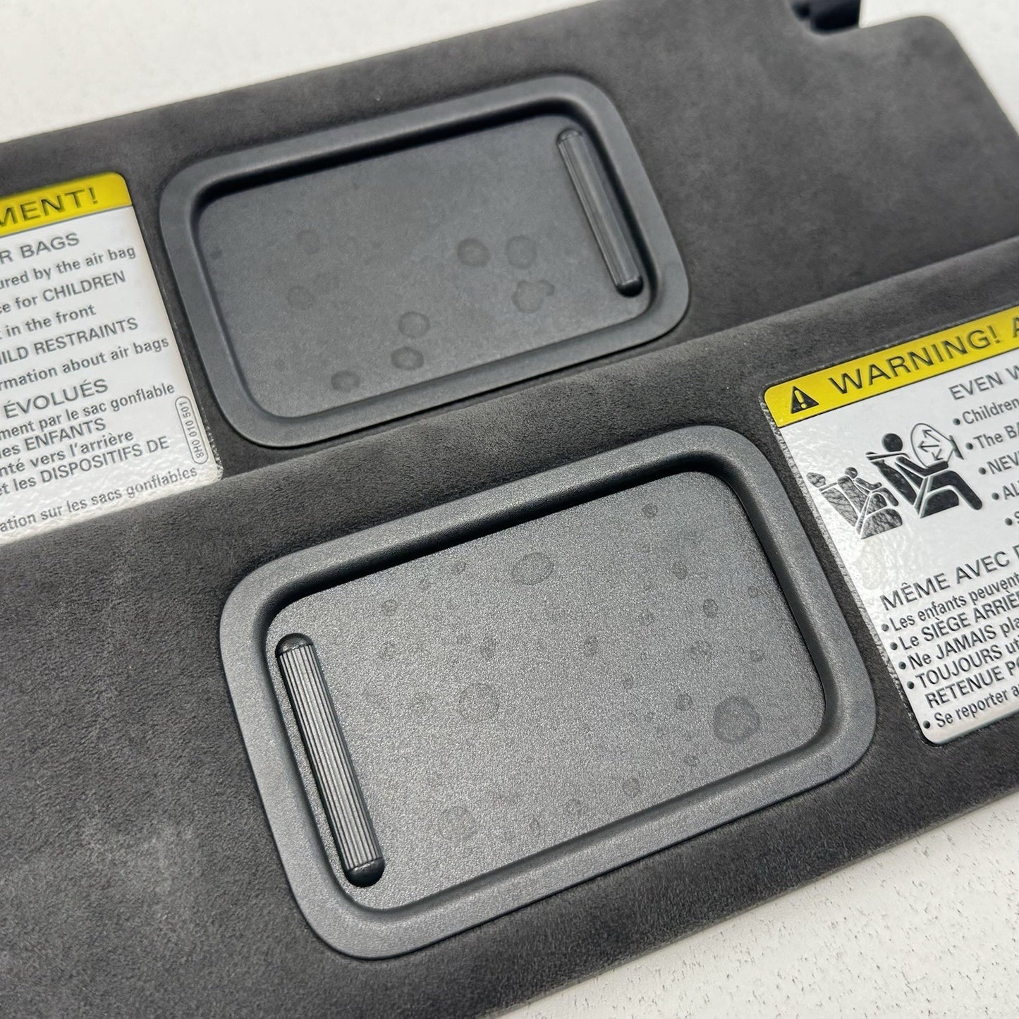 17-23 Audi R8 Sunvisor Sun Visor Shade Pair Left & Right Suede Black OEM