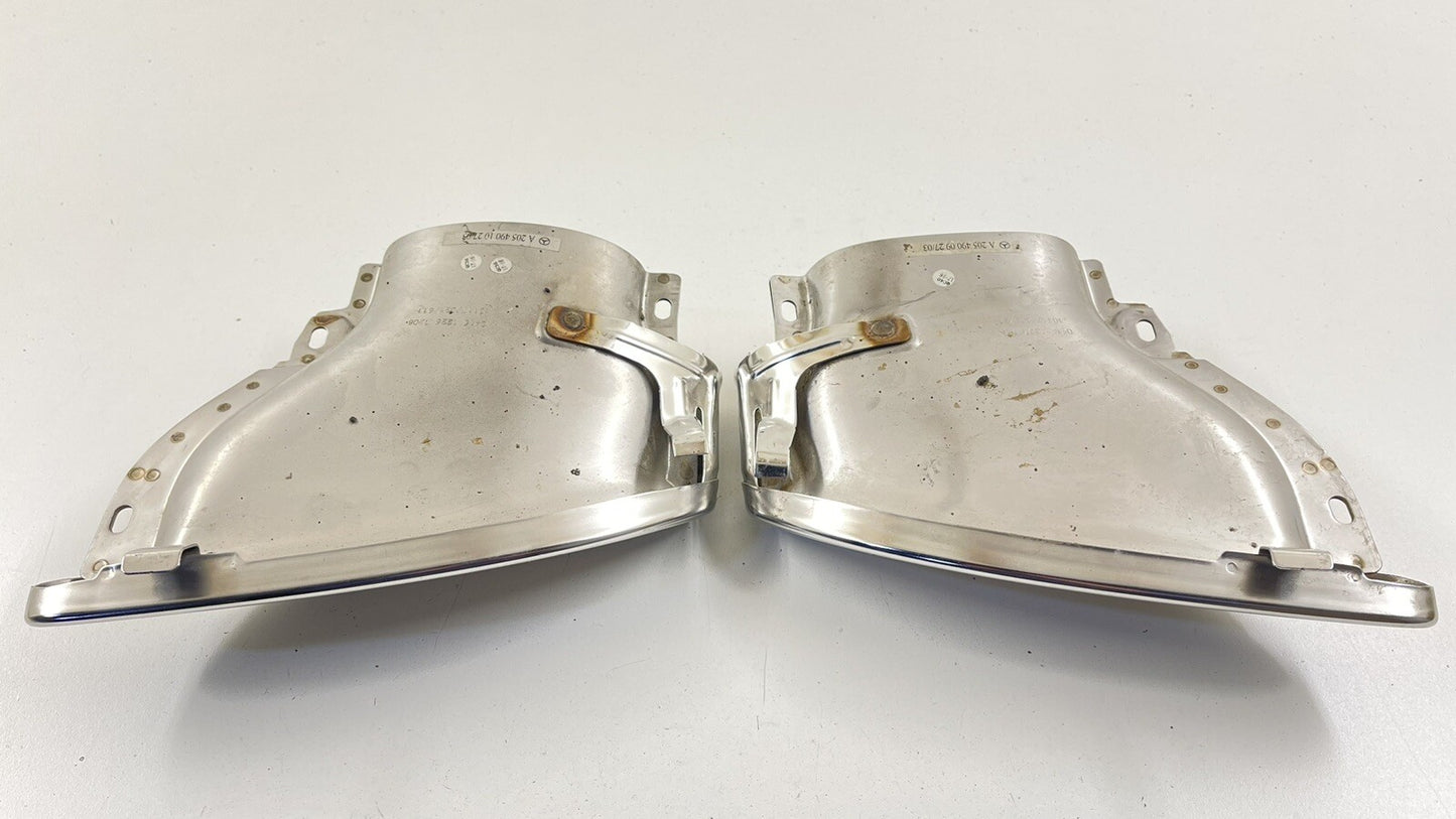 14-17 MERCEDES BENZ E550 W207 LEFT & RIGHT REAR MUFFLER EXHAUST TIP PAIR OEM
