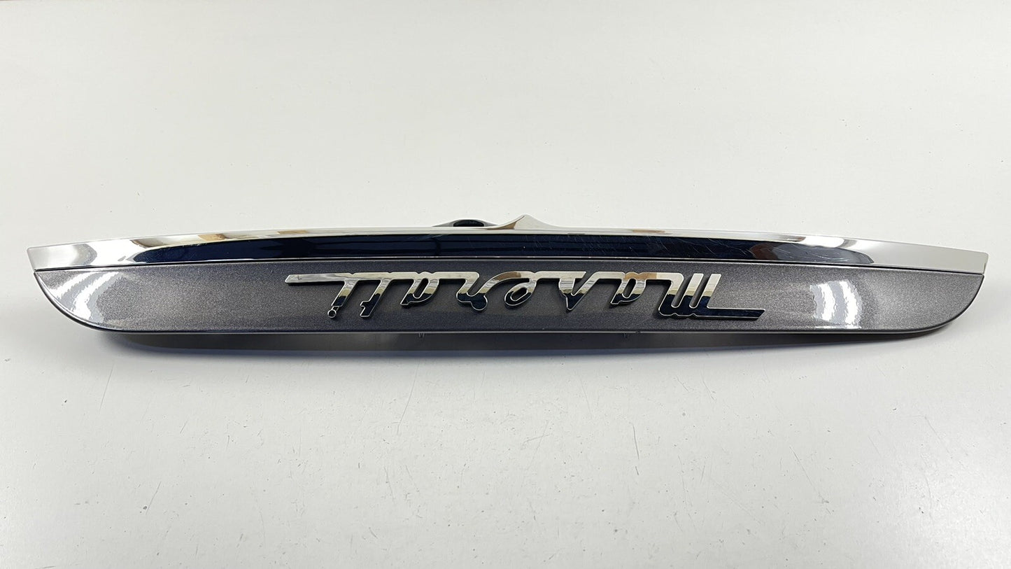 17-23 MASERATI GHIBLI LICENSE PLATE LIGHT TRUNK TRIM GARNISH MOULDING BEZEL OEM