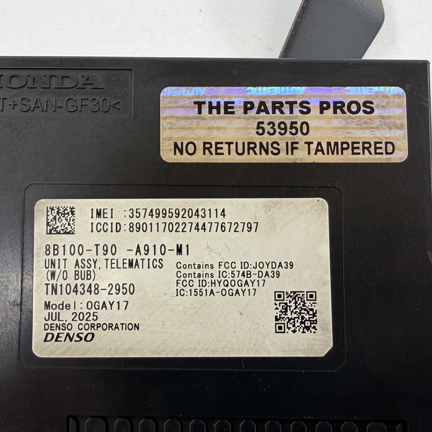 2023-2025 Honda Pilot Telematics Communication Control Module 8B100-T90-A91 OEM