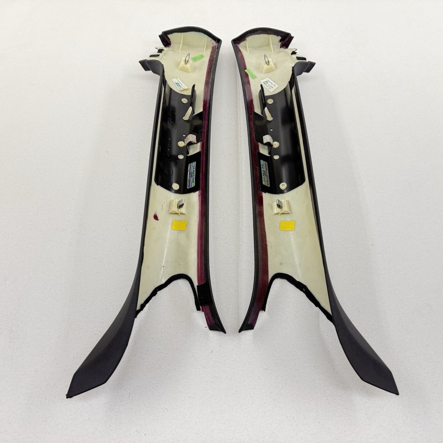 08-15 Audi TT Convertible Front A Pillar Trim Pair Left & Right Black OEM