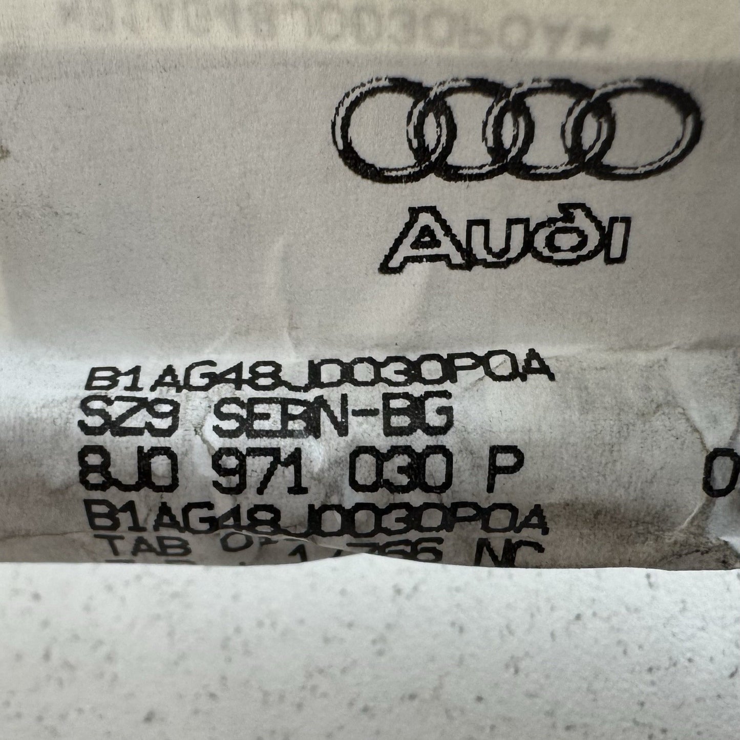 08-15 Audi TT Passenger Right Door Wiring Wire Harness 8J0971030P OEM