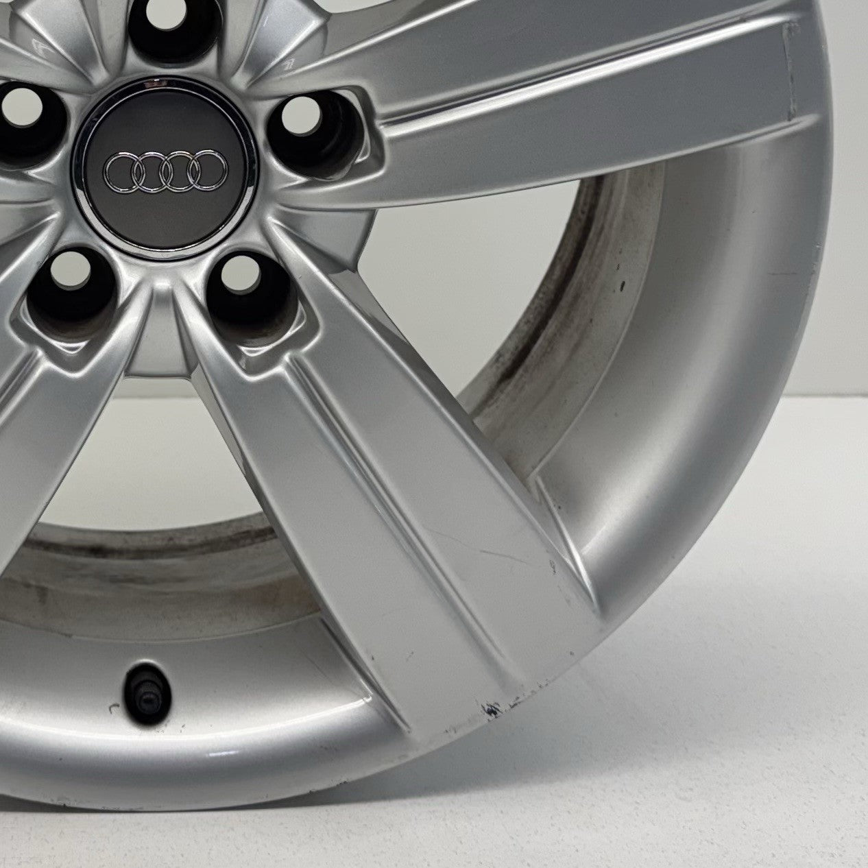08-10 Audi TT 17" 17x8 Wheel Rim 5 Spoke Silver 8J0601025C Factory OEM