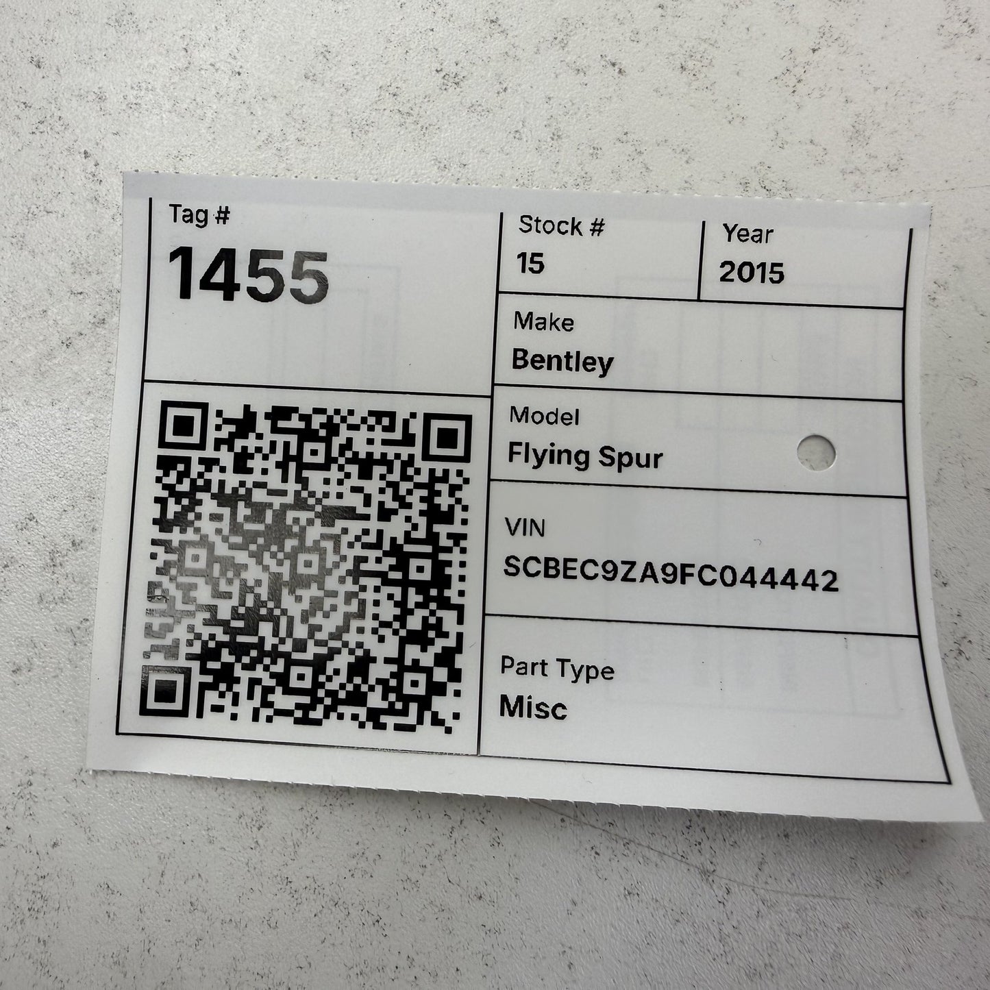 2014-2018 Bentley Flying Spur Headlight Lamp Control Switch 3W0941531B OEM