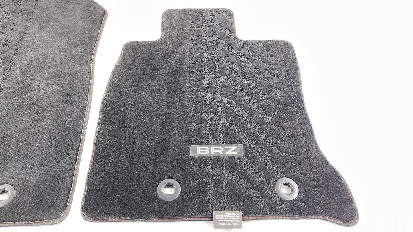 2022 SUBARU BRZ LEFT RIGHT FRONT REAR CARPET FLOOR MAT BLACK SET OEM