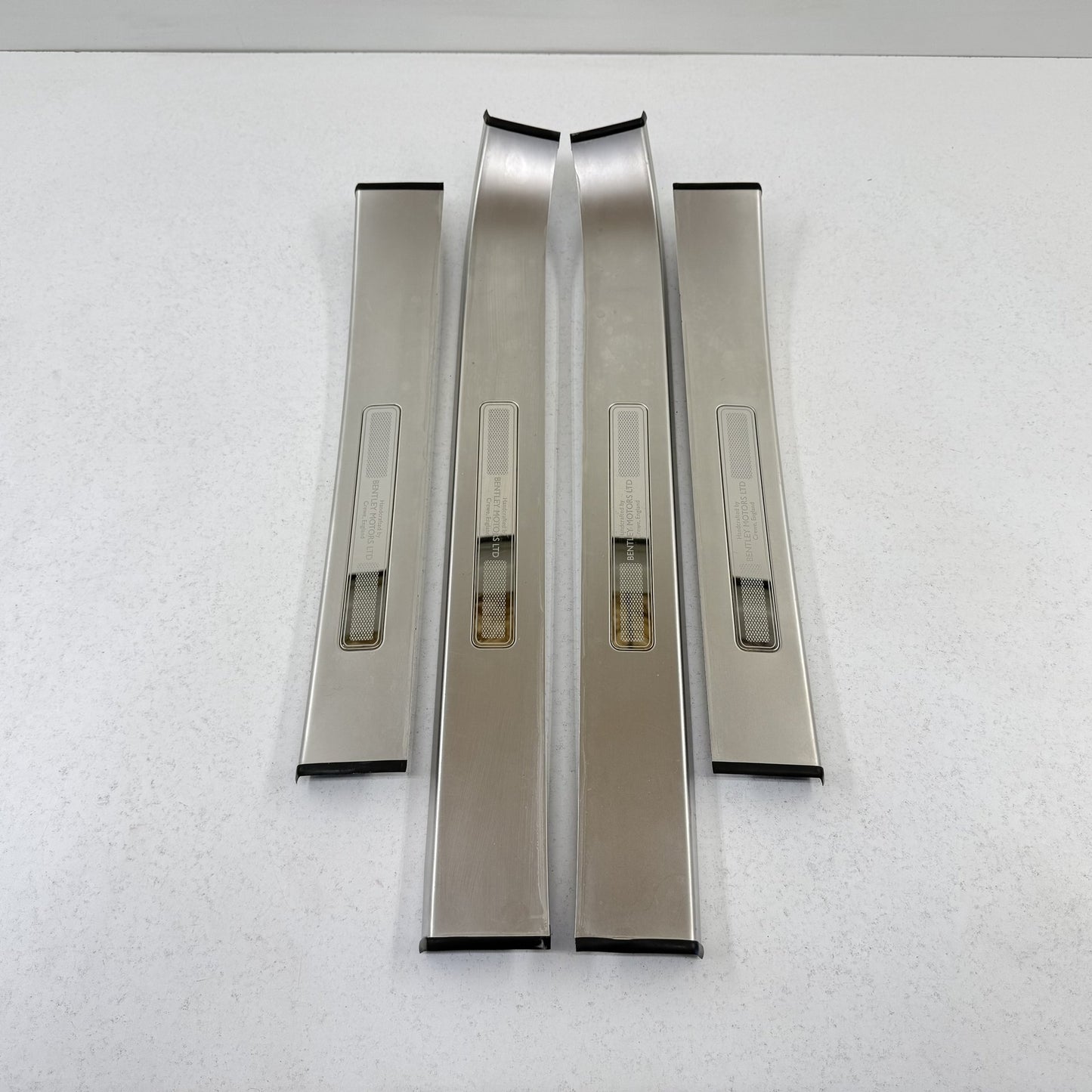 2014-2018 Bentley Flying Spur Door Sill Scuff Kick Plate Set Front & Rear OEM