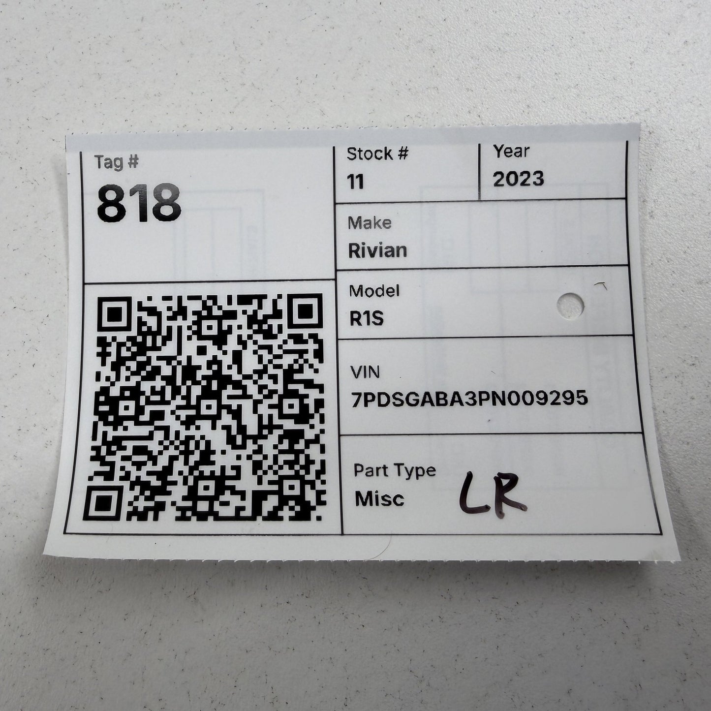 2022-2024 Rivian R1S R1T Left Rear Suspension Ride Height Level Sensor OEM
