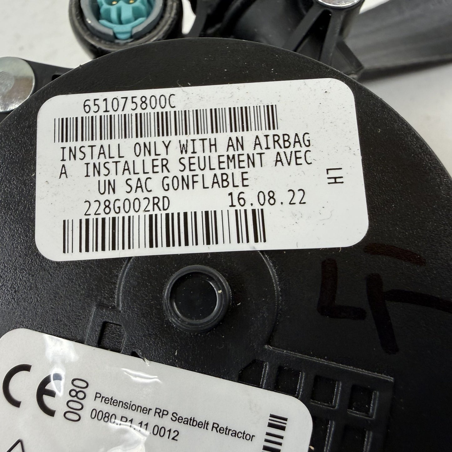 2022-2026 Rivian R1S R1T Driver Left Front Seatbelt Seat Belt Retractor OEM