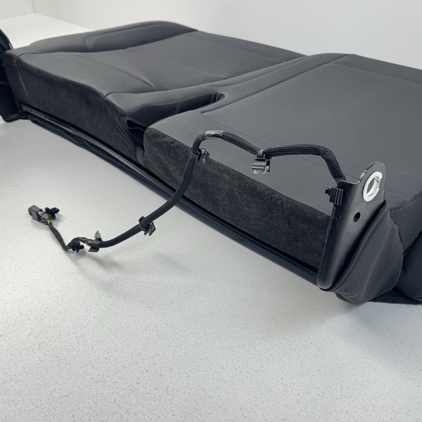 24-25 Silverado 2500 3500 Rear Lower Bottom Seat Cushion Set Leather Black OEM