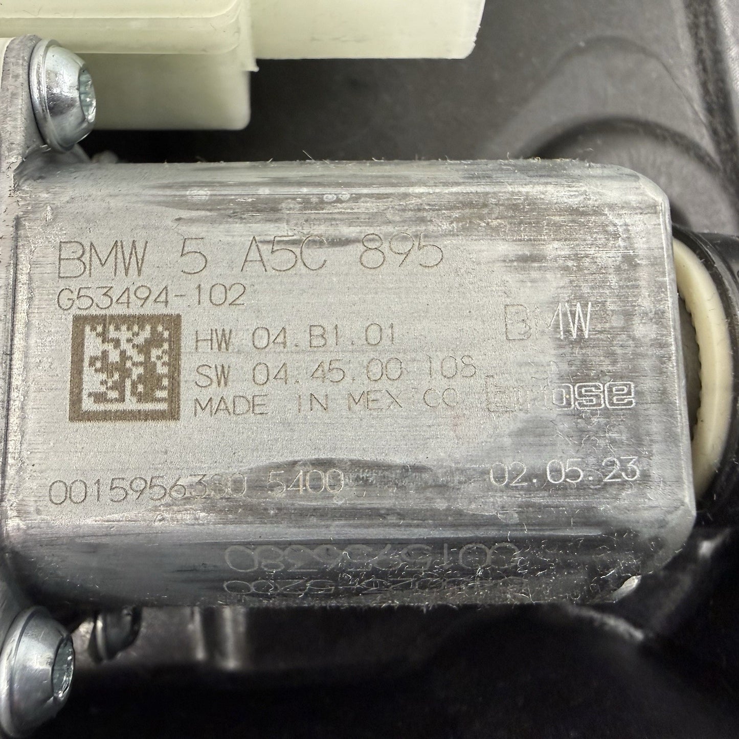 18-24 BMW G01 X3 Driver Left Rear Window Regulator Motor Carrier Assembly OEM