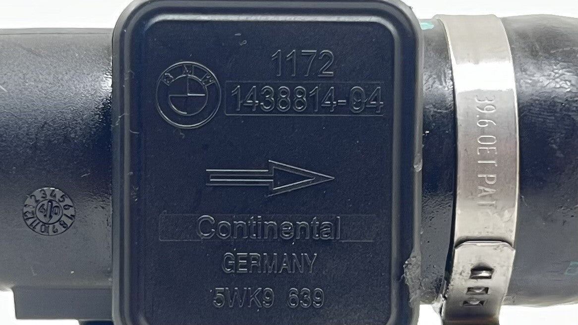 06-10 BMW M6 E63 E64 MAF SENSOR MASS AIR FLOW SENSOR WITH HOSE 1438814 OEM