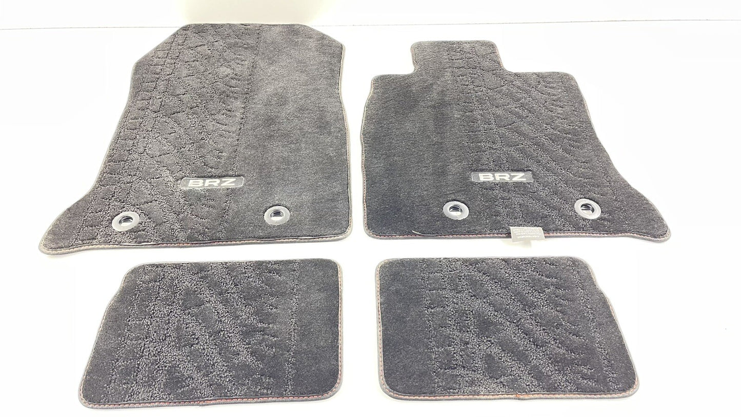 2022 SUBARU BRZ LEFT RIGHT FRONT REAR CARPET FLOOR MAT BLACK SET OEM