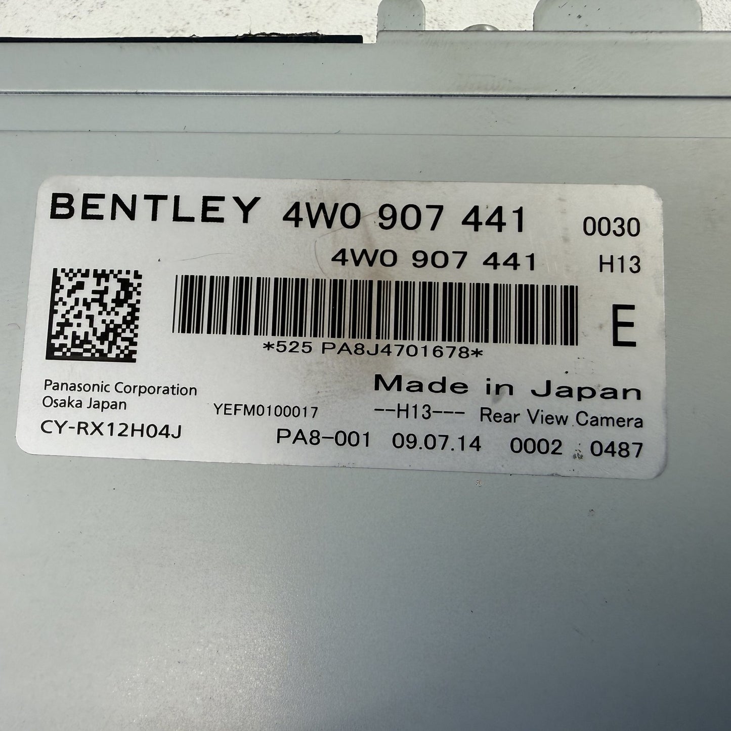 2014-2018 Bentley Flying Spur Rear View Camera Control Module 4W0907441 OEM