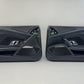 17-23 Audi R8 Interior Door Panel Cover Trim Pair Black W/ Blue Stitching OEM