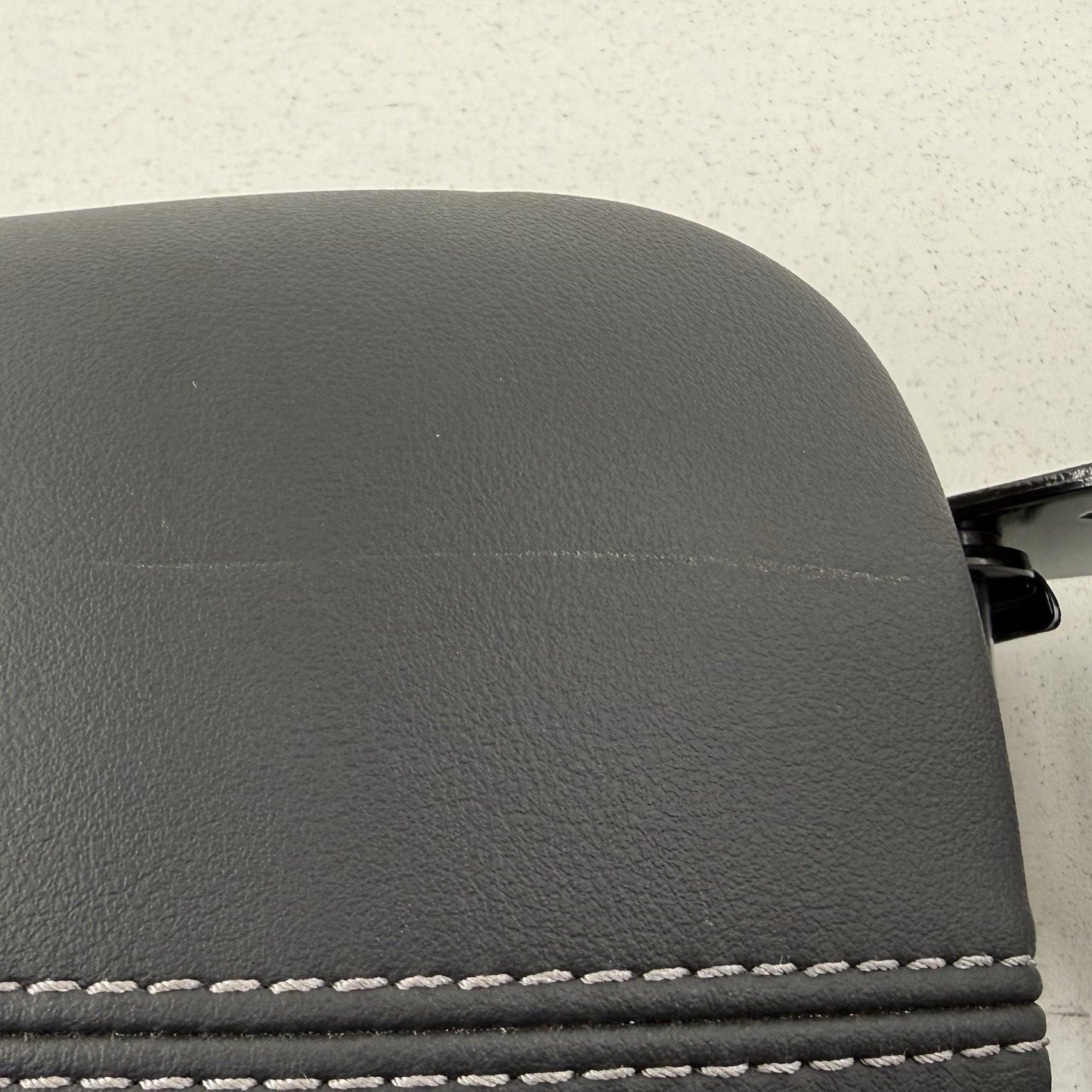 24-26 Ford Mustang Center Console Armrest Arm Rest Cover Lid White Stitching OEM