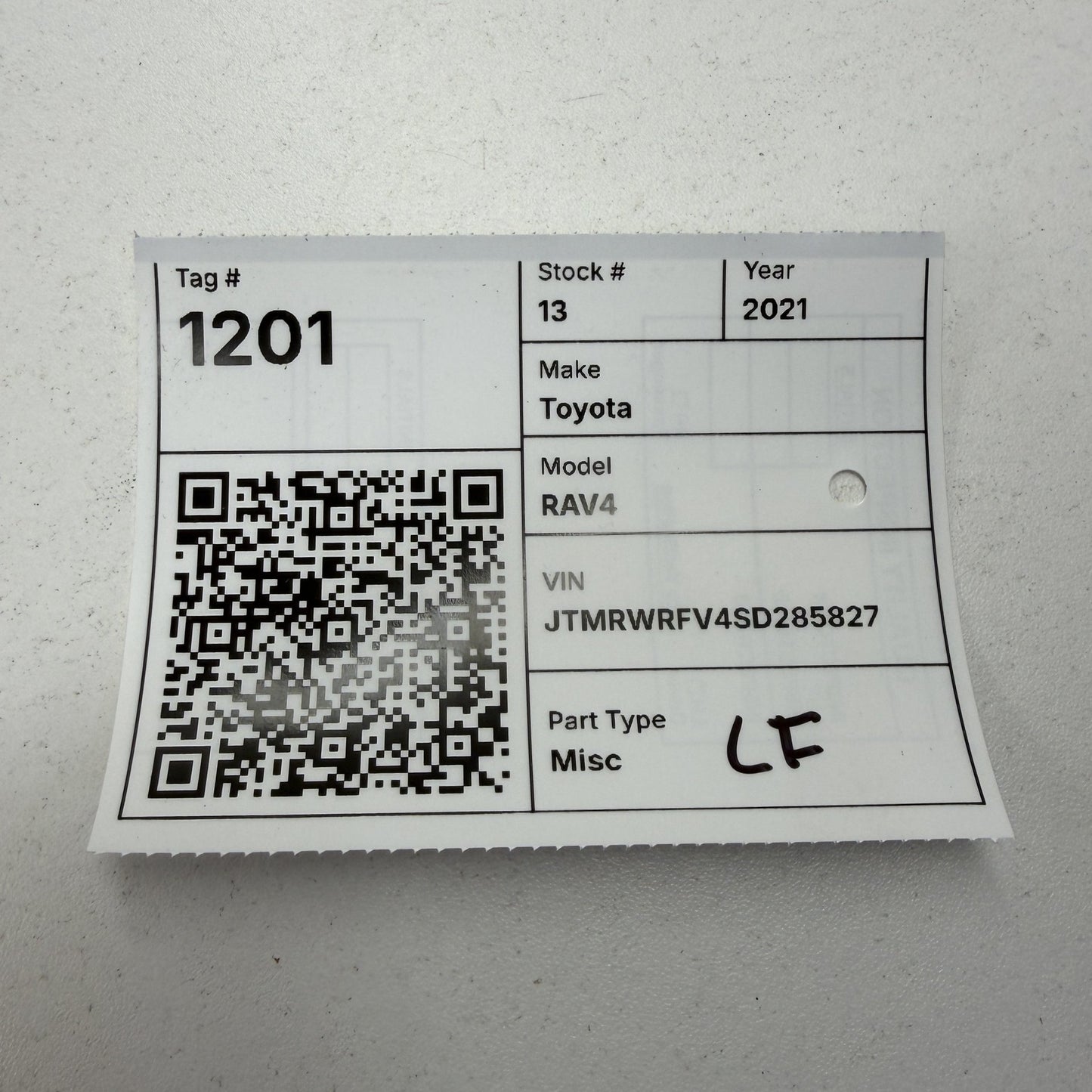 2019-2025 Toyota RAV4 Left Front Door Weatherstrip Seal Rubber 62312-0R060 OEM