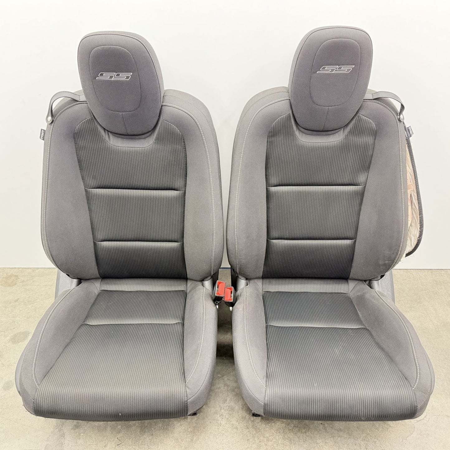 2010-2015 Chevrolet Camaro SS Coupe Black Cloth Seat Set Front &amp; Rear OEM *NOTE*