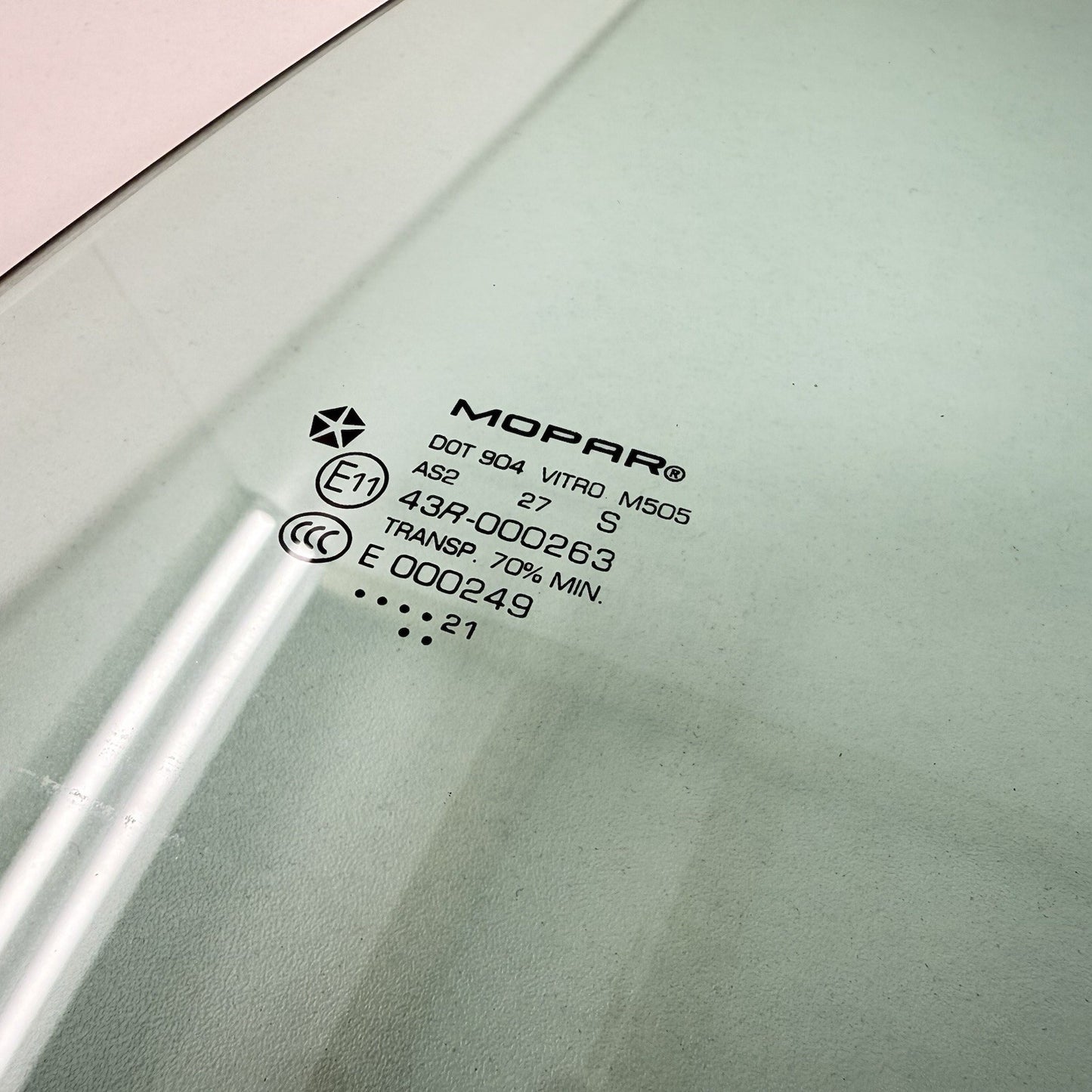 15-23 Dodge Challenger Passenger Right Door Glass Window 43R-000263 OEM