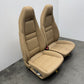 10-16 Porsche Panamera Front Seat Pair Power Memory Leather Luxor Beige OEM
