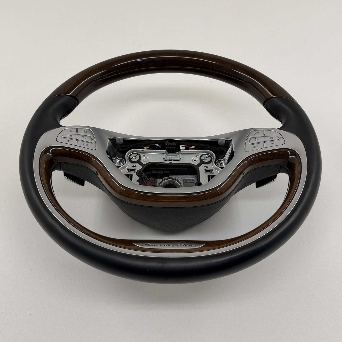 2014-2017 Mercedes-Benz S550 W222 Wood Steering Wheel Paddle Shifters Heated OEM