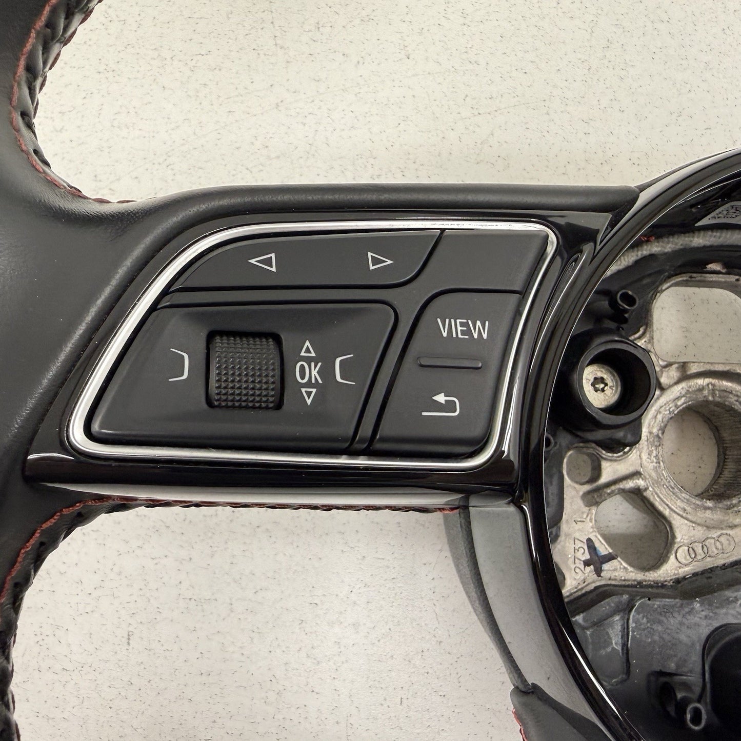 18-19 Audi A4 S4 A5 S5 Flat Bottom Steering Wheel W/ Paddle Shifters Black OEM