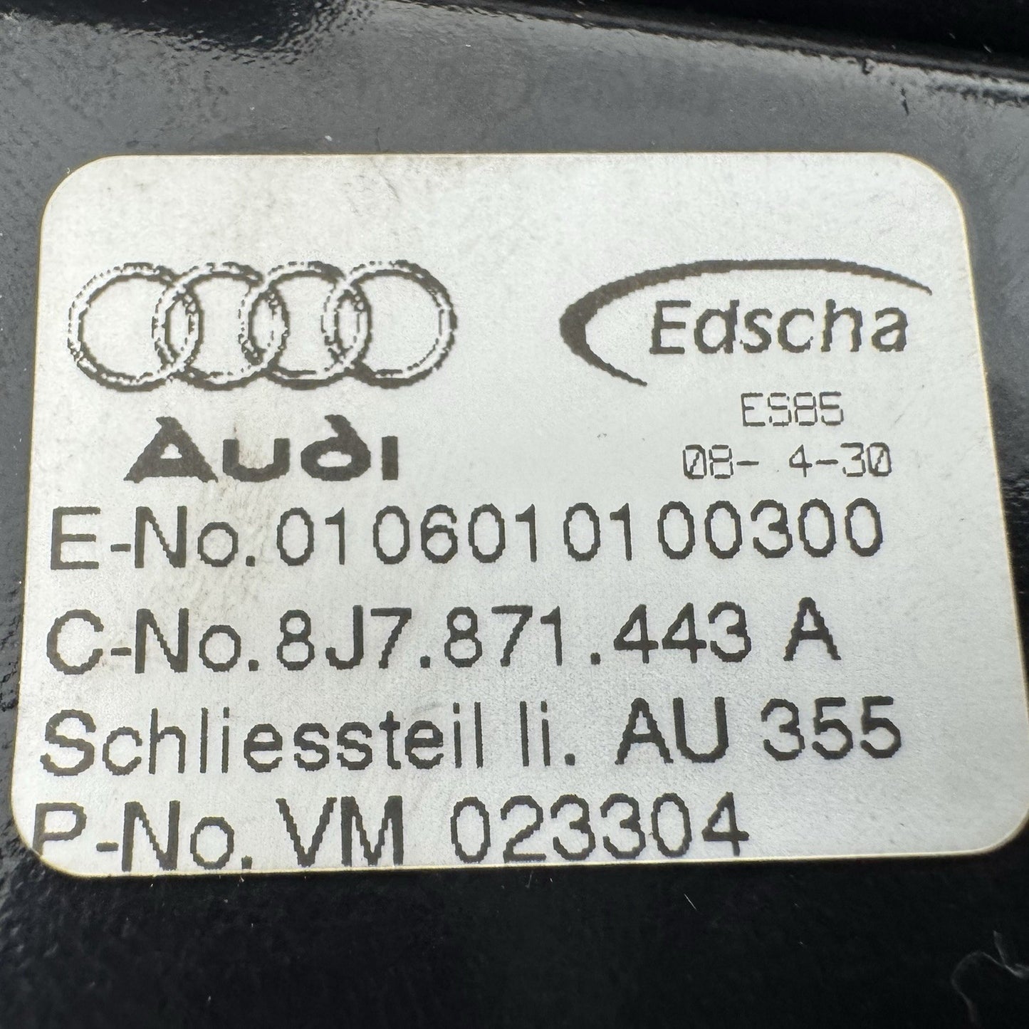 08-15 Audi TT Convertible Roof Top Catch Closing Latch Lock Pair OEM