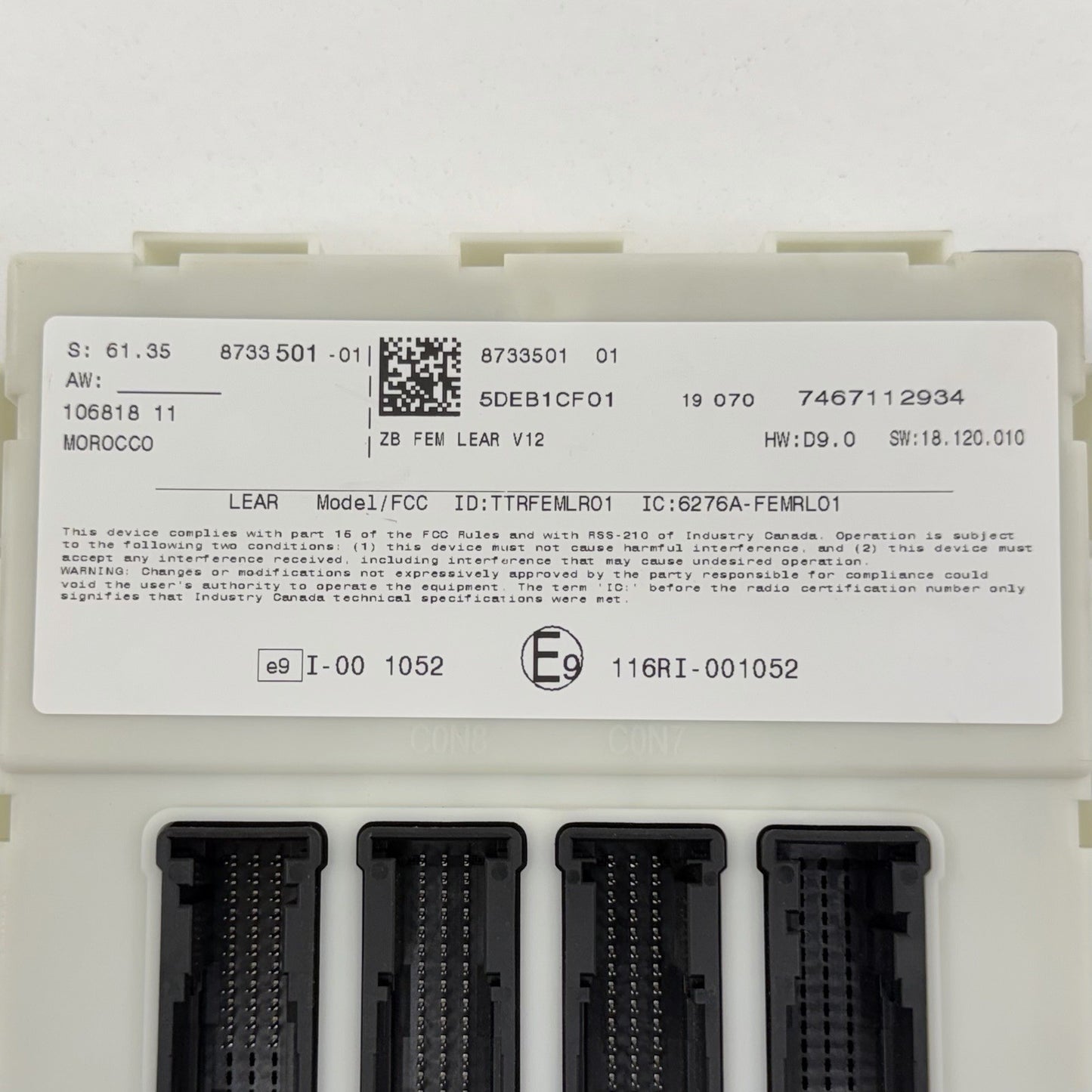 19-21 BMW M2 F87 Competition Front Electronic Control Module With Key Pair OEM