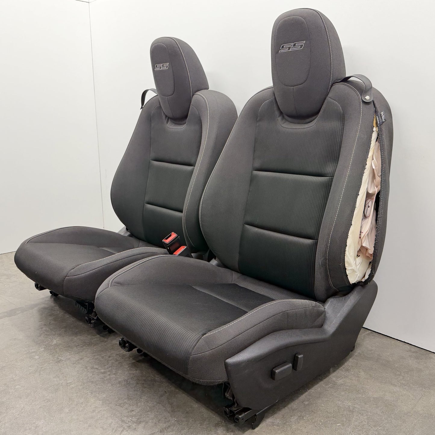 2010-2015 Chevrolet Camaro SS Coupe Black Cloth Seat Set Front &amp; Rear OEM *NOTE*