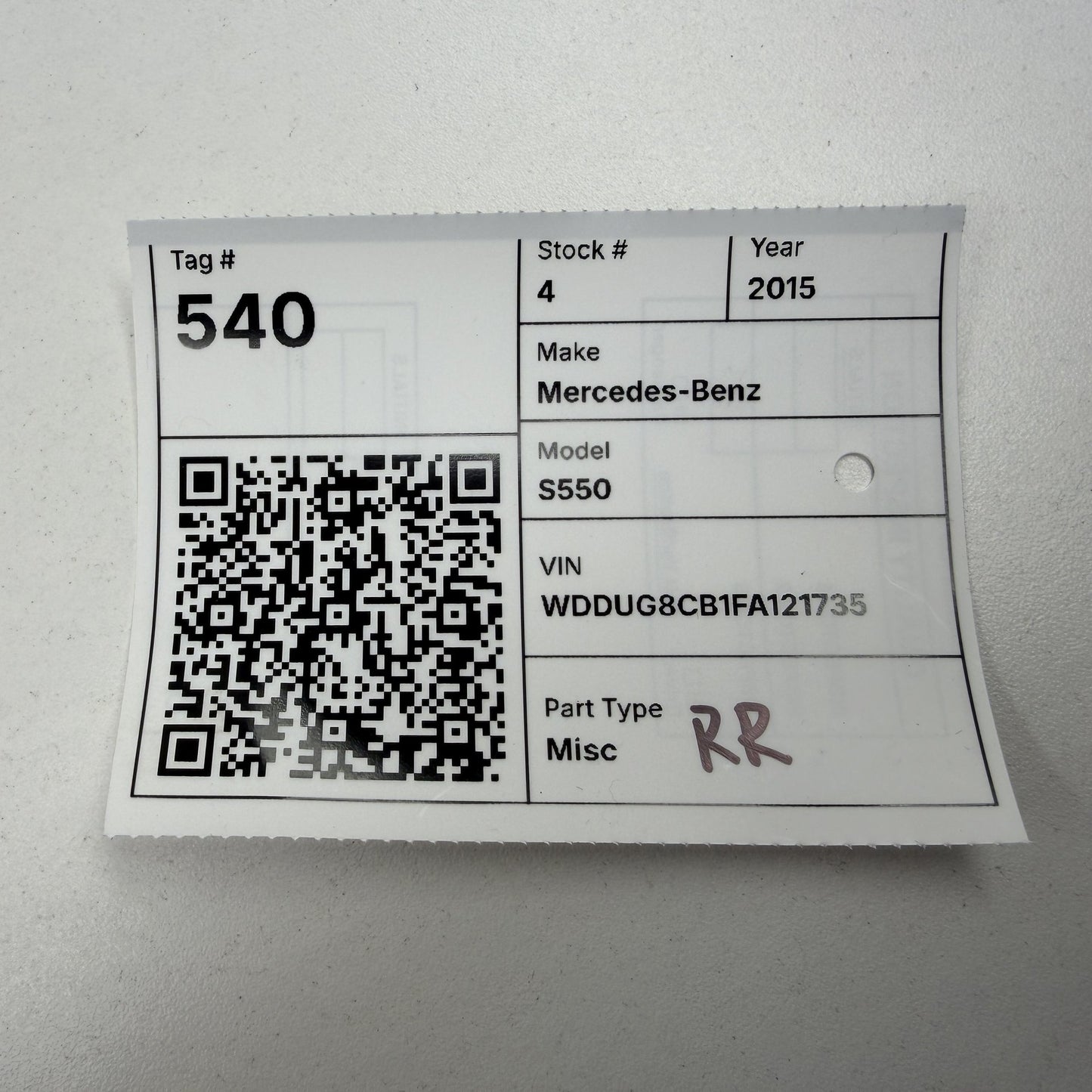 2014-2020 Mercedes S550 W222 Right Rear Suspension Ride Height Level Sensor OEM