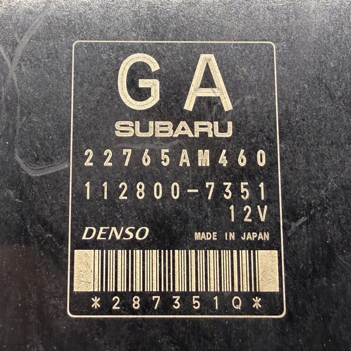 2019 Subaru WRX STI Motor Engine Control Module ECU 22765AM460 OEM