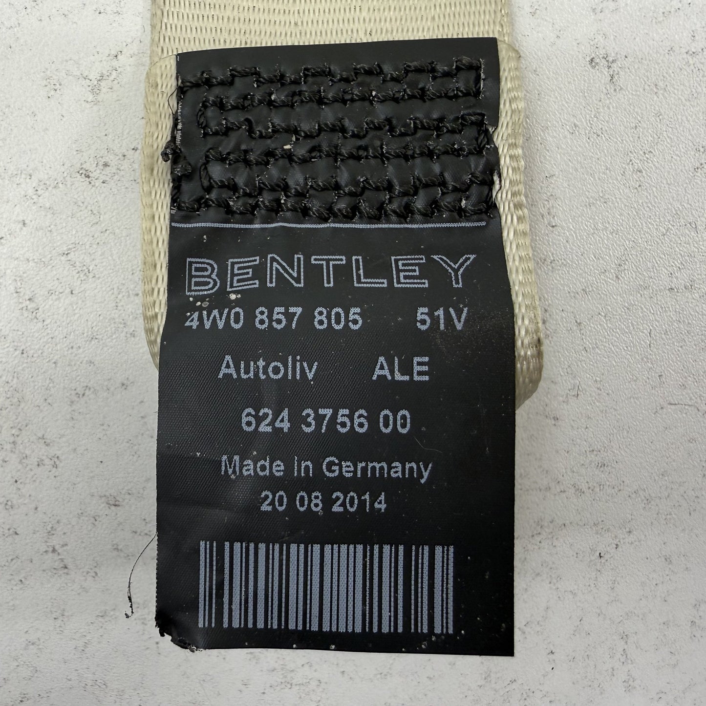 2014-2018 Bentley Flying Spur Driver Left Rear Seatbelt Seat Belt Retractor OEM